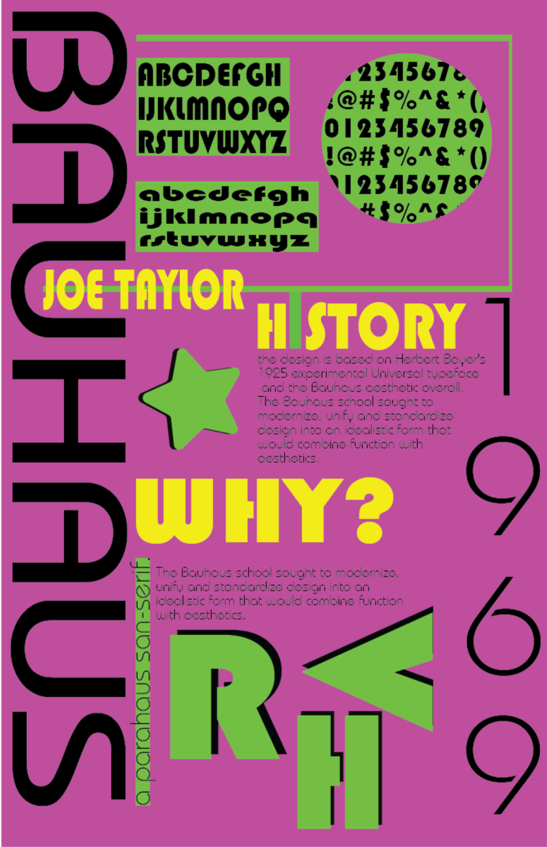 bauhaus typeface poster